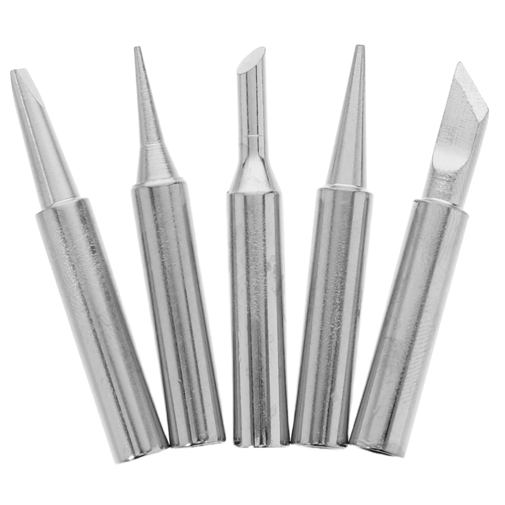 MUSISALY Welder Soldering Iron Tips 5pcs Replacement Tips Smooth Head for Soldering Iron Stations and Accessories