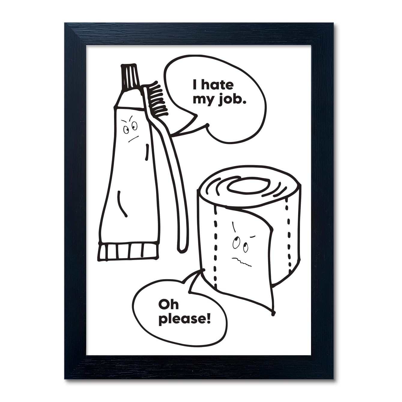 Black and White Bathroom Wall Decor Funny Bathroom Quote Wall Art Framed