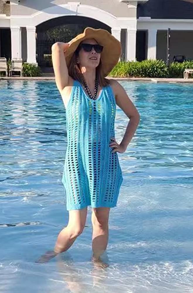 Sulozom Traje de baño de ganchillo para mujer, con borlas, para cubrir el bikini, traje de baño de playa