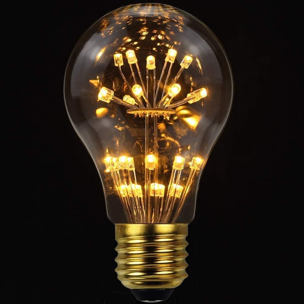 花火電球 3w E27 エジソン調光可能なled電球妖精花火装飾電球led電球レトロ星空電球 A60 アイテム勢ぞろい