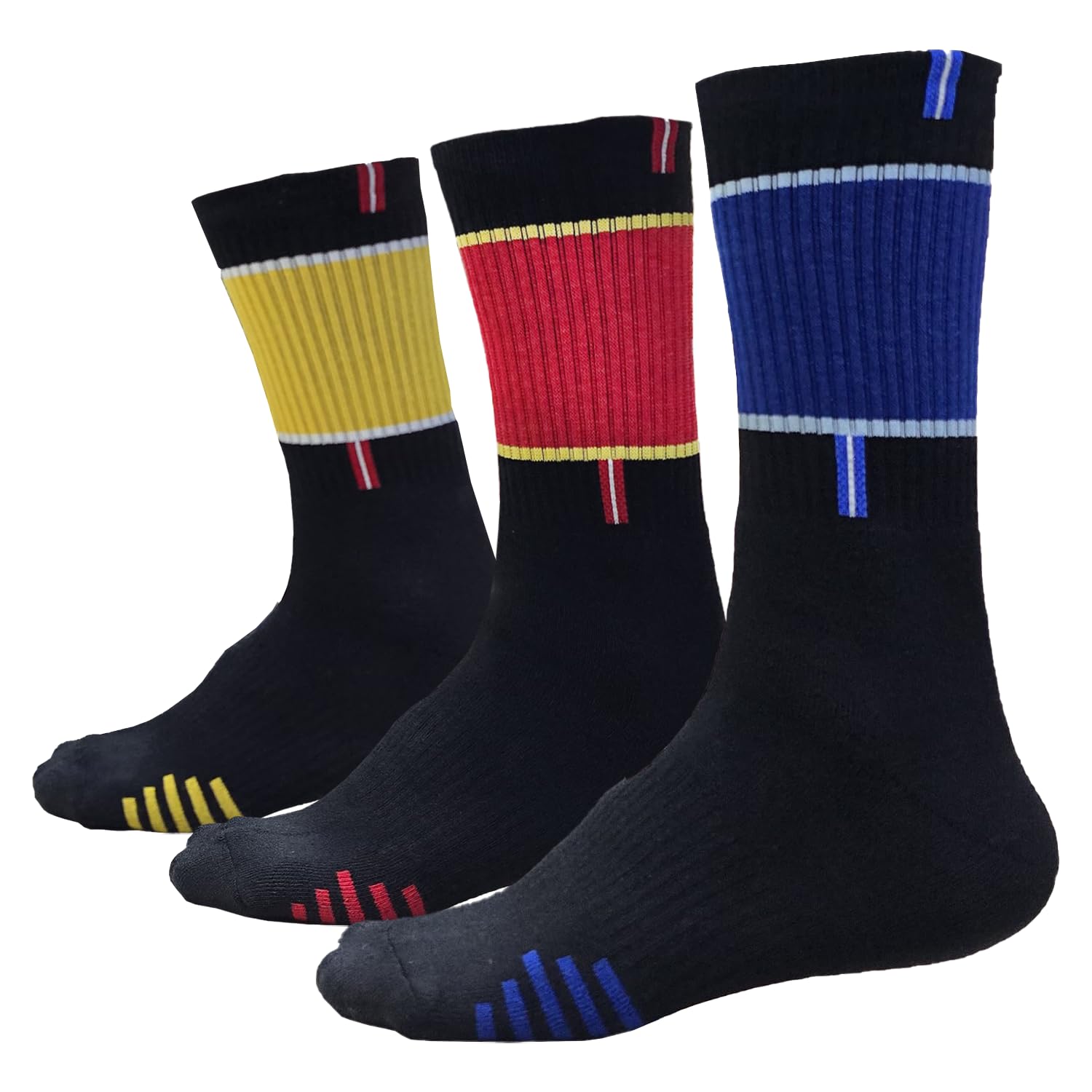 GOKYO Namche Trekking Socks (Set of 3) – Full Length Hiking Socks for Men & Women – Cushioned, Sweat-Wicking, Anti-Blister Design – Ideal for Long Treks & Trails