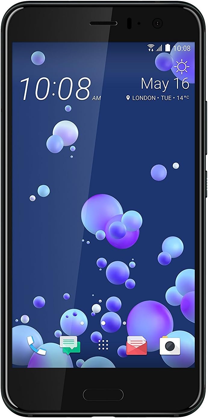 HTC U11 With Hands-Free ALEXA 64GB Single SIM Factory Unlocked (Brilliant Black) - International Version No Warranty