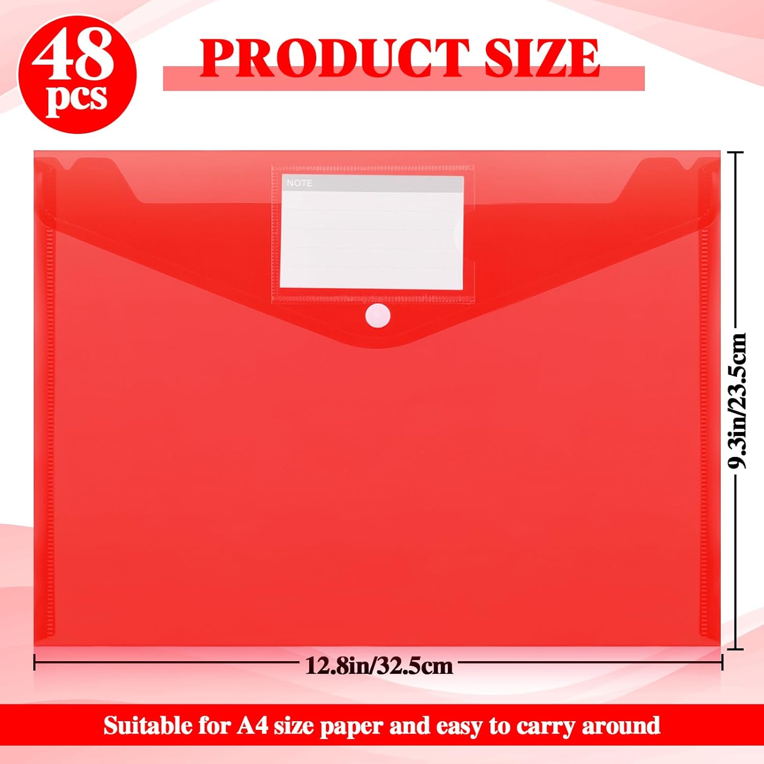 Lincia (リンシア) プラスチック封筒 A4サイズ ポリ封筒 ファイルフォルダー 仕事用書類ホルダー オフィスペーパー プラス