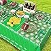 Football Party Supplies and Decorations Set-Serves 24 Include Tablecloth,Plates, Flatware, Cups and Football Flag Paper Napkins,Hanging Swirl,Banner,Balloons for Football Party
