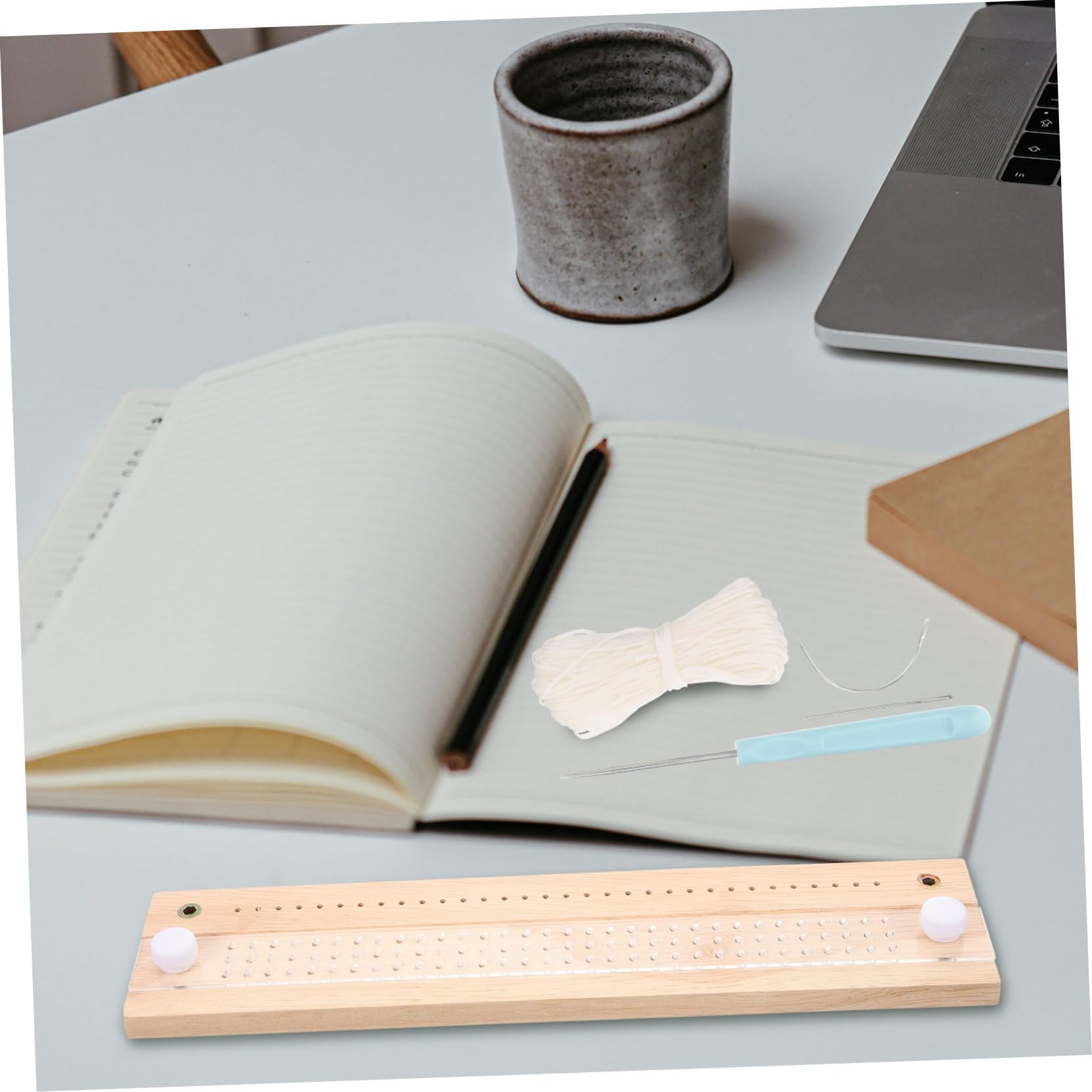 POPETPOP Kit in Metallo e Legno Fai da Te di Libri Rilegatura Spazio Regolabile e Resistenza allo Allentamento per Quaderni e Progetti Cartacei Personali