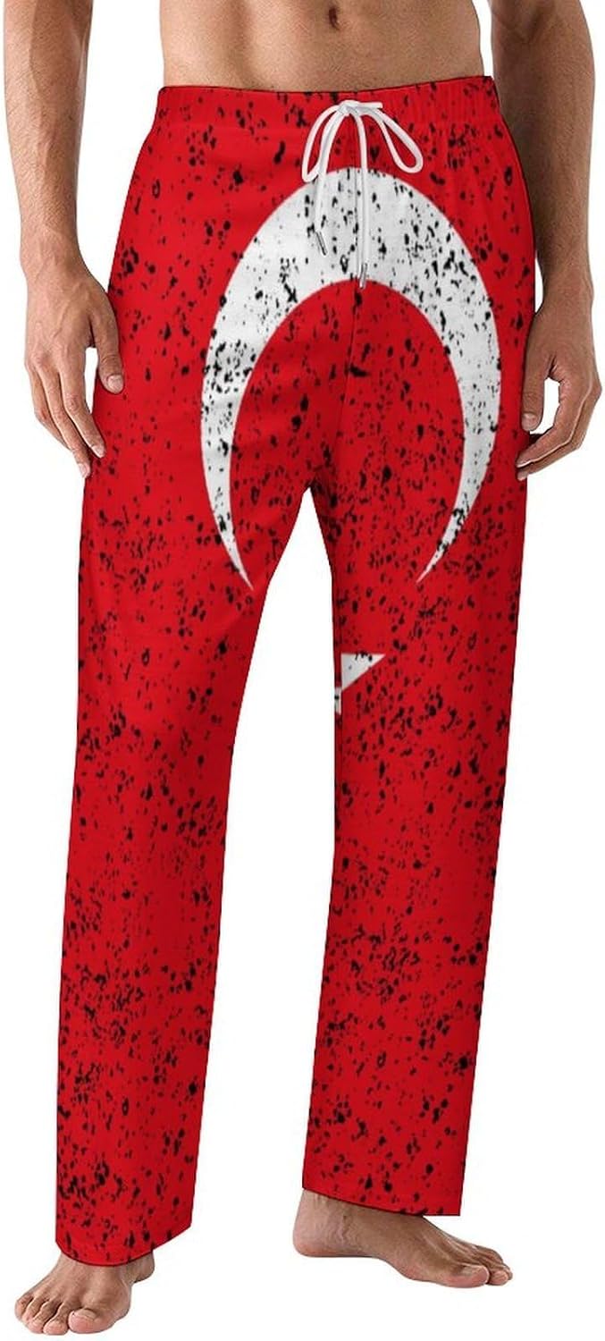 Vietnam Flag Men’s Pajama Pants Soft PJ Bottoms,
