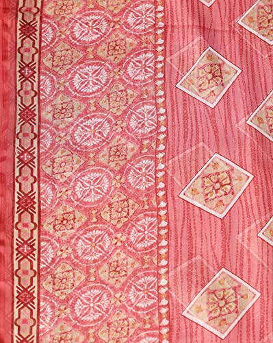 Image of Leriya Fashion Women's Kurta Pant Dupatta Set || Cotton Blend Abstract Leaf Printed Kurti Pant Dupatta Pair || Flattering Front Placket Neck Design || for Outing || Regular Wear