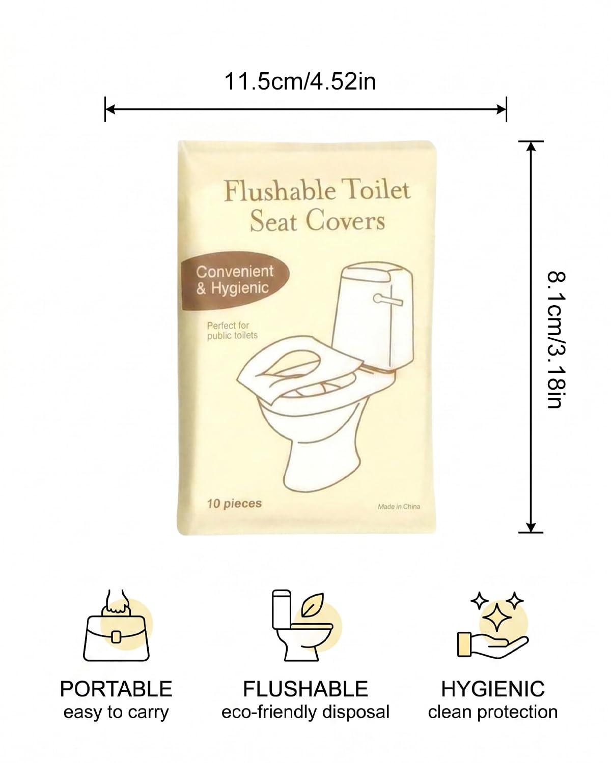 Copriwater Usa E Getta 60 Pezzi Coprisedili Wc Bianchi Biodegradabili Protezione Igienica