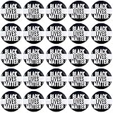 Black Lives Matter Pin, 25-Pack, BLM Pins, 1-Inch Black Lives Matter Pinback Buttons