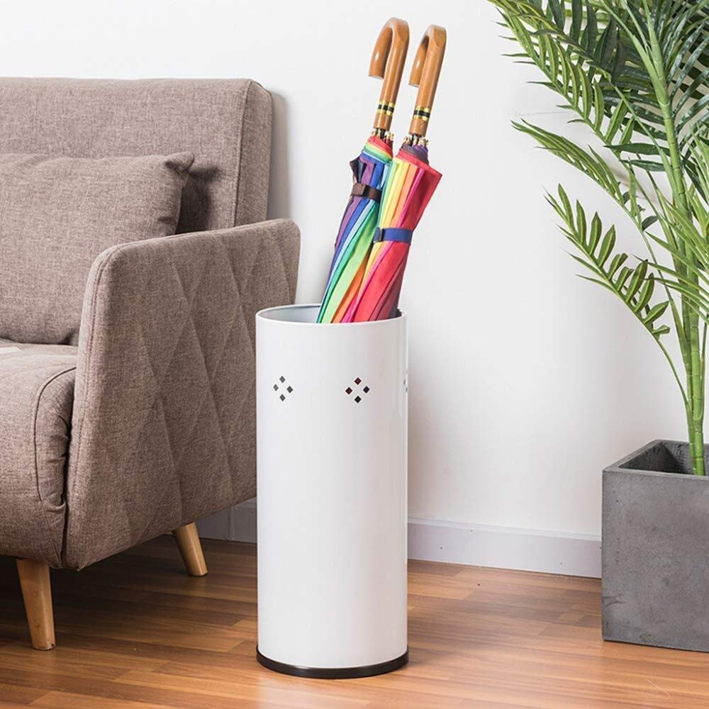 DFGHNBVC Elegant Round Umbrella Stand Walking Stick Holder - Stylish Home Office Foyer Storage Rack, 22Cm X 50Cm, Perfect For Hallway Decoration And Nization