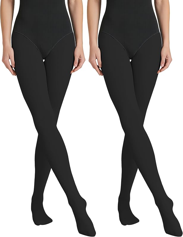 Paquete de 2 medias de ballet para mujer, mallas de baile ultrasuaves con base, medias de baile de rendimiento S-3XL
