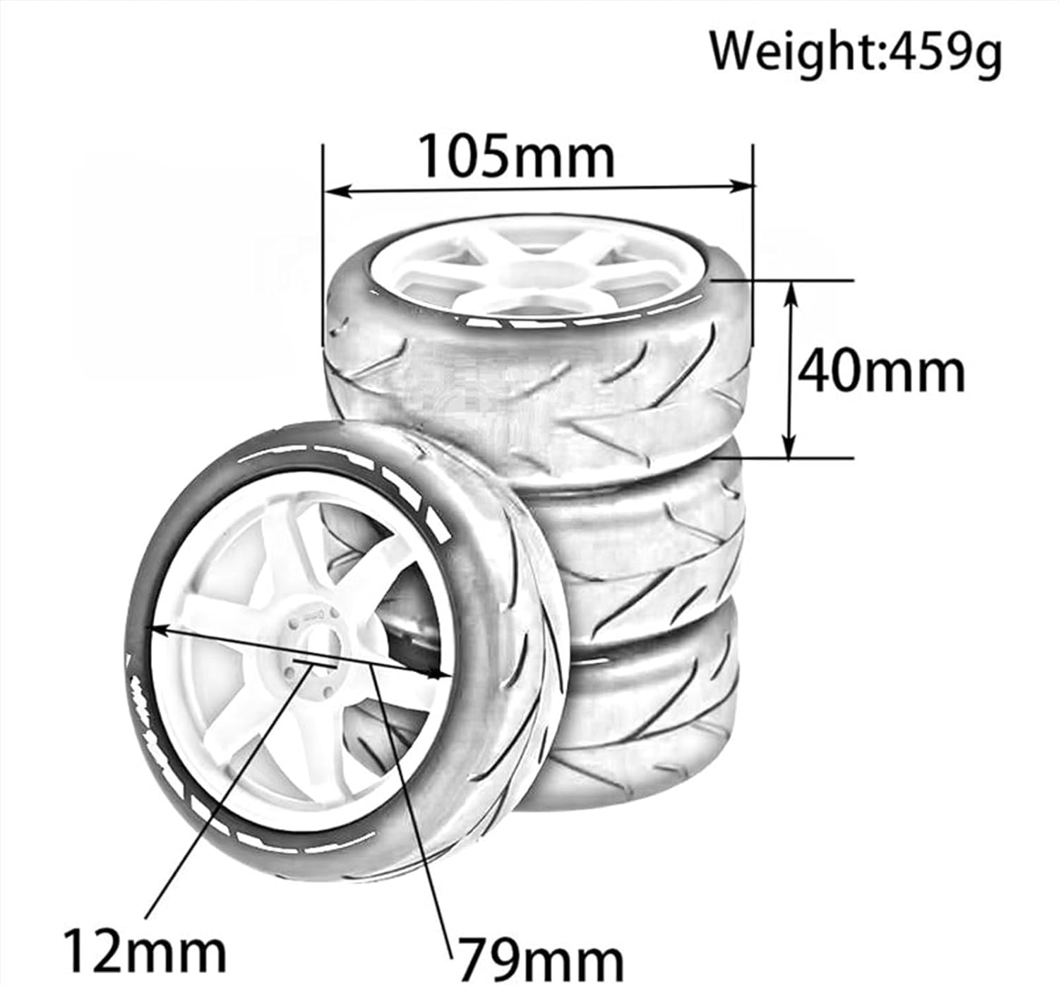 RCタイヤタイヤ For Redcat For Team For Losi For VRX For HPI For Kyosho F RCカーのタイヤとホイール For Arrma For Typhon 6S For HSP For HPI For Redcat F