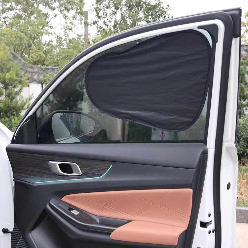 Auto Elektrostatischer Sonnenschutzvorhang Universeller Sonnenschutz Wärmeisolierende Vorhänge Sommer Seitenfensterglas Statische Sonnenschirme(4pcs Set)