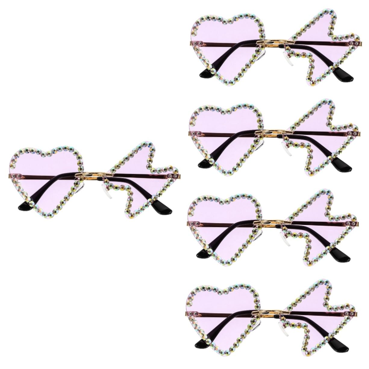 4 Paar Hip Hop Sonnenbrillen Lustige Sonnenbrillen Erwachsene Kinder Party Brillen Lustige Brillen Urlaubs Sonnenbrillen Kunststoff Brillen Dekorative Party Brillen