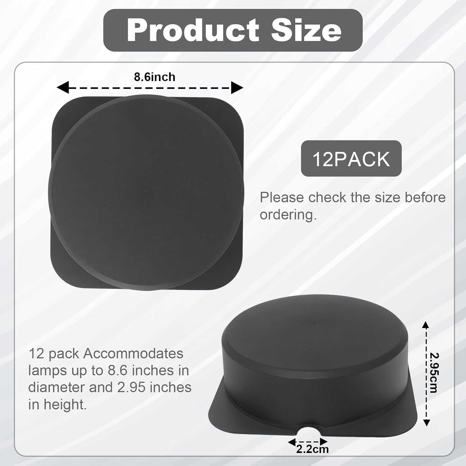 Premium Recessed Light Covers for 6″ Fixtures – Fire-Resistant PA66 Insulation Protection, Energy-Saving Attic Draft Stop for LED & Halogen Downlights, Pack of 12