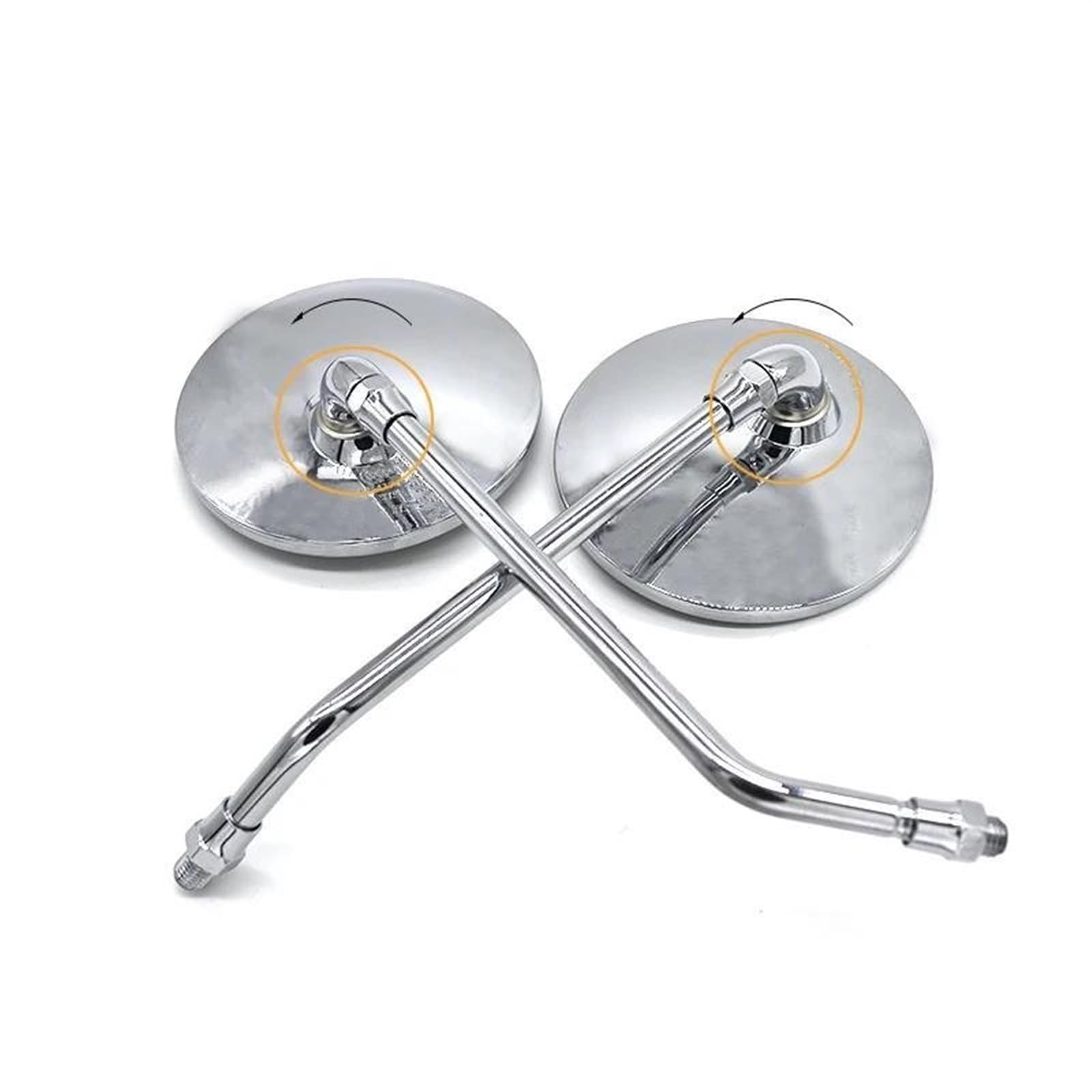 Rétroviseurs latéraux Rétroviseurs Modifiés pour Moto, 1 Paire De Rétroviseurs Latéraux en Aluminium Noir pour Suzuki GSR 600 GSR750 SV650 Rotatif(Chrome)