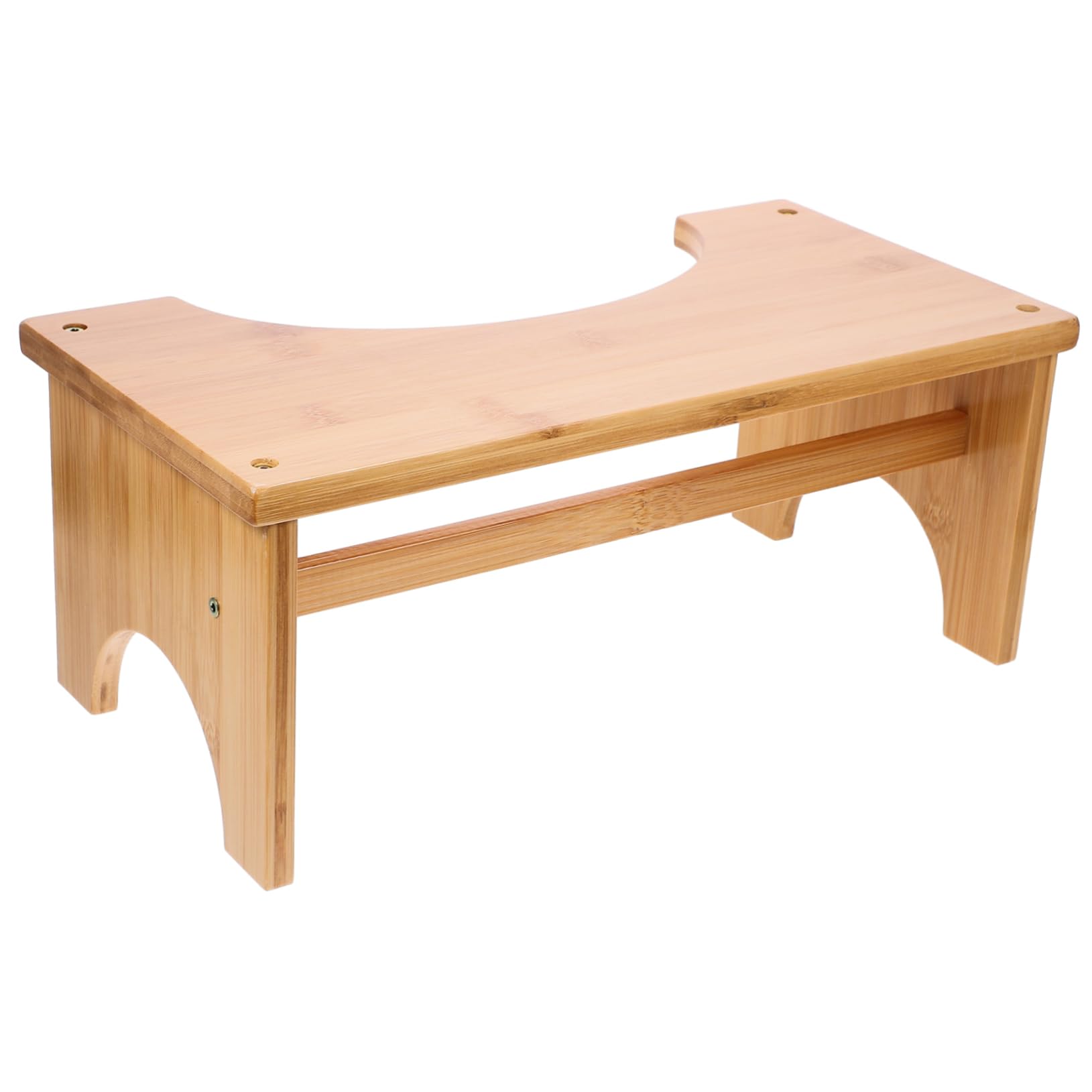 FOMIYES Bamboo Nonslip Toilet Step Stool Bathroom Stool Footrest for Adults Boys and Girls Safe Shower Chair for Home Use