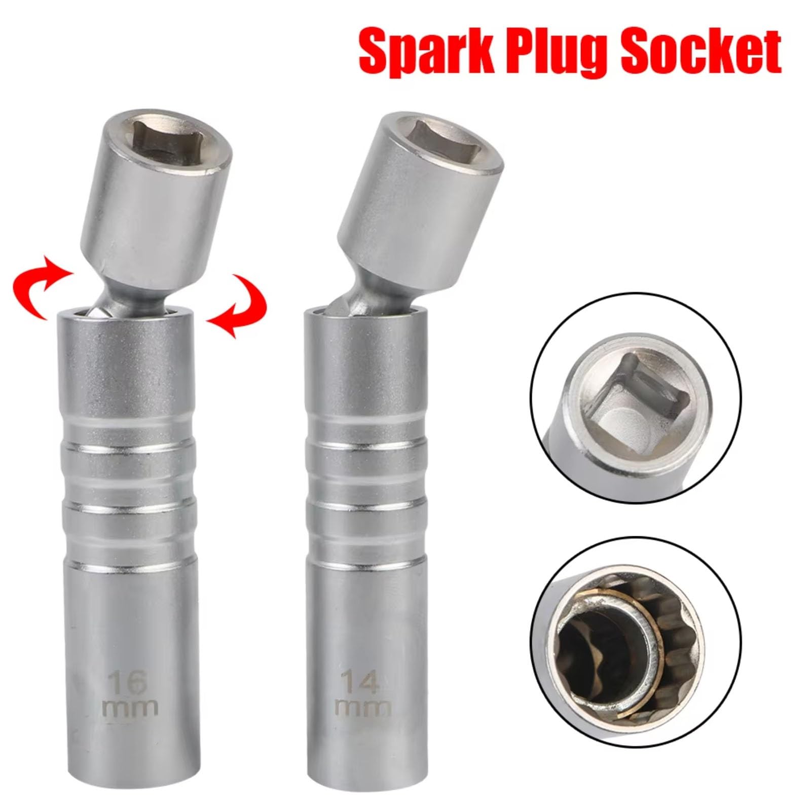 Chiave Flessibile Candela 14Mm Adattatore Presa Corrente Chiave Flessibile Magnetica Strumenti Riparazione Automatica Compatibile con BMW Chiave Candela Set