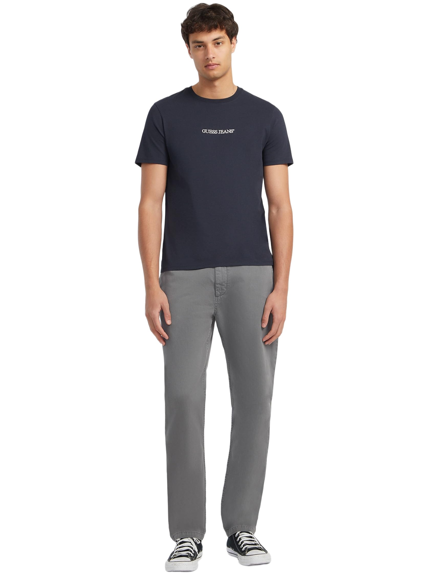 GUESS Camiseta delgada con logotipo bordado