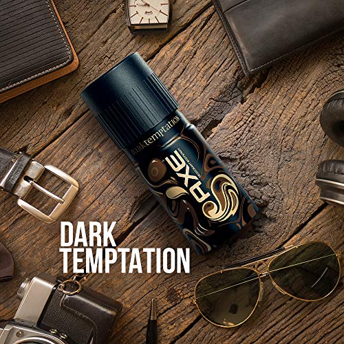 Image of AXE Dark Temptation Long Lasting Deodorant Body Spray for Men 150ml and Gold Temptation 150ml (Pack of 2) and Dark Temptation 150ml Deodorant, 150ml