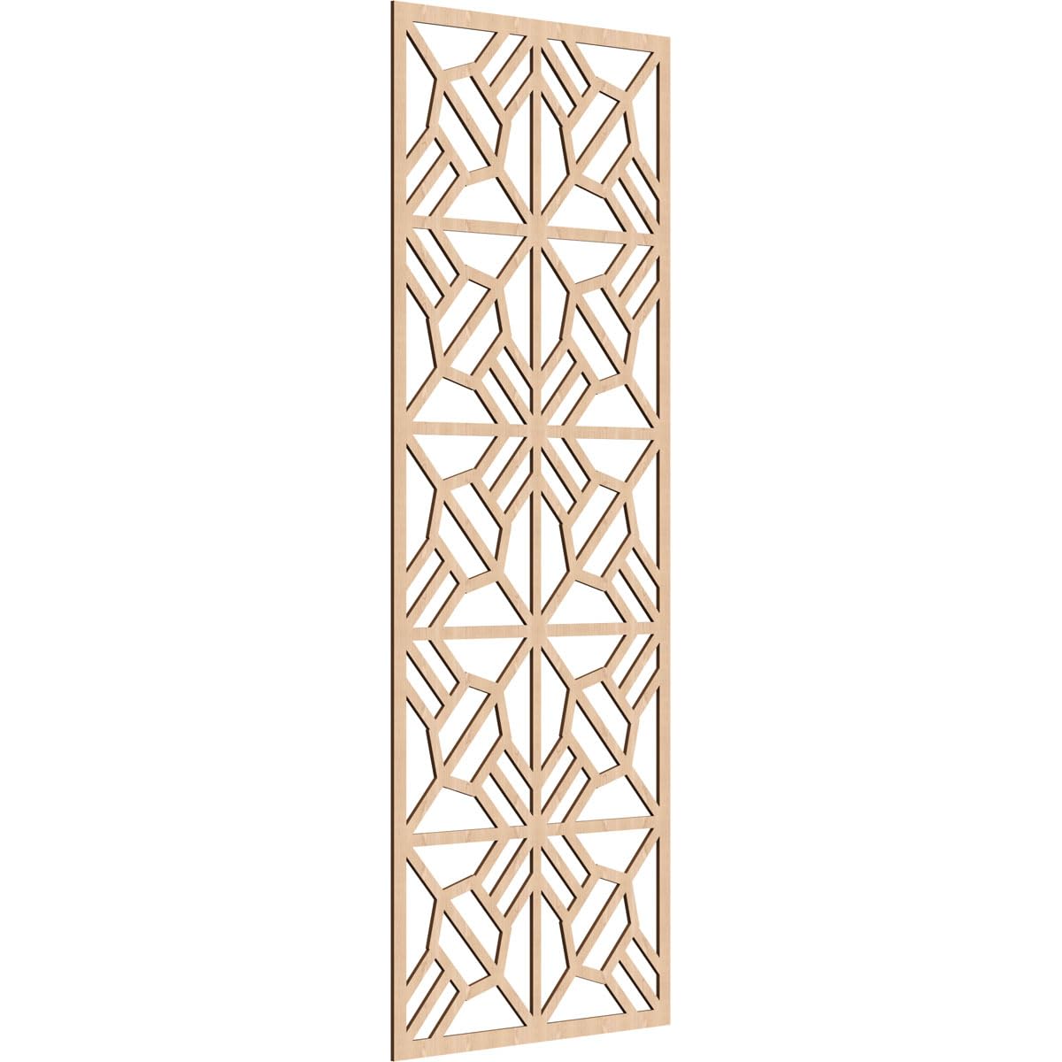 Auburn Decorative Pierced Fretwork Wood Wall Panels, 33 3/8"W x 84 3/8"H x 1/4"T, Red Oak