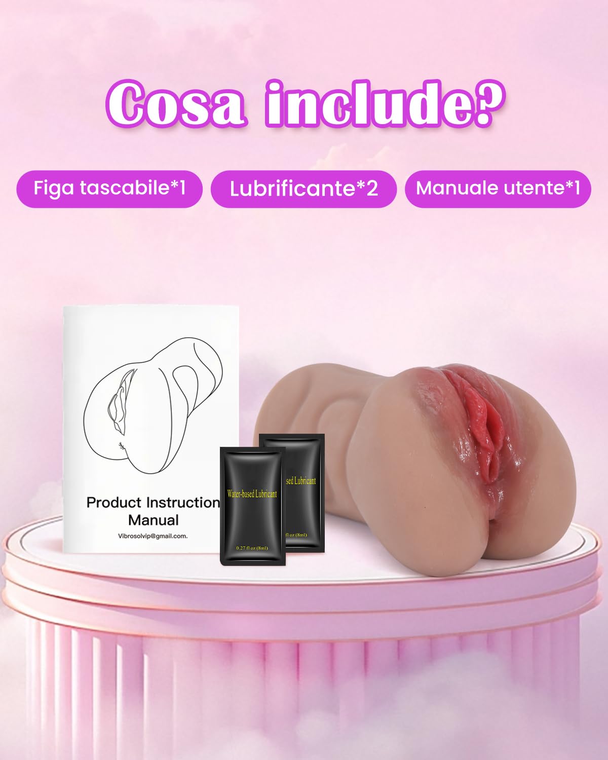Masturvatore per Uomo Realista con Accesso Vaginale e anale | Masturbatore Sex Toys Sextoysys Uomo | Figa/Vagina Finta Sexy Toys Sessuali per Uomini