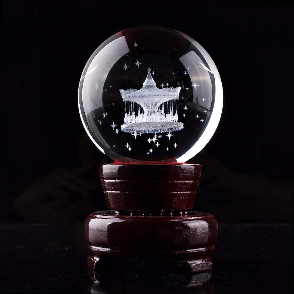 Lensball fotografia kryształowa kula H 60 mm kryształowa przezroczysta kryształowa kula 3D grawerowana laserowo okrągła szklana kula feng shui sztuka dekoracja akcesoria prezenty urodzinowe dekoracyjna kryształowa kula
