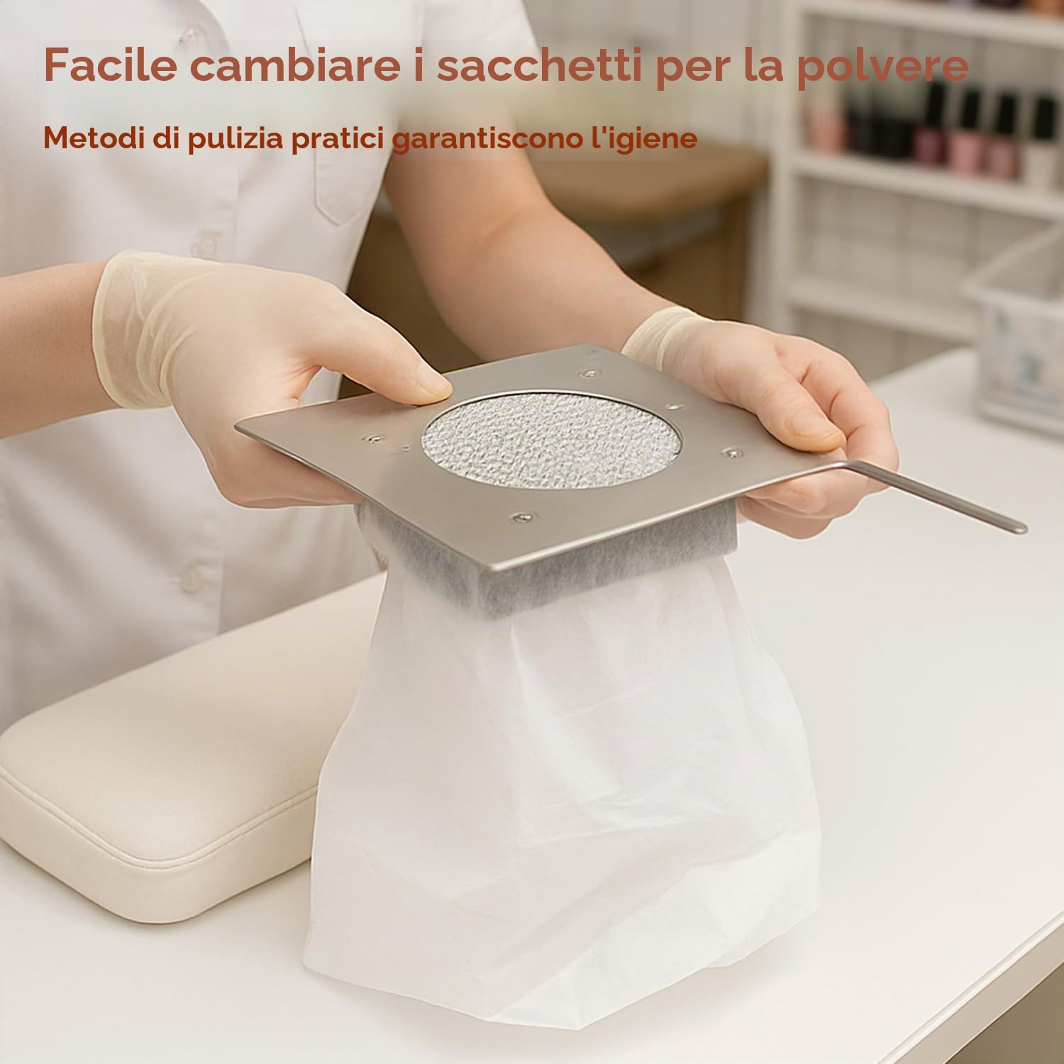 Aspiratore per Unghie, 60W Potente Aspiratore di Polvere per Unghie Incorporato Du Nail Nai