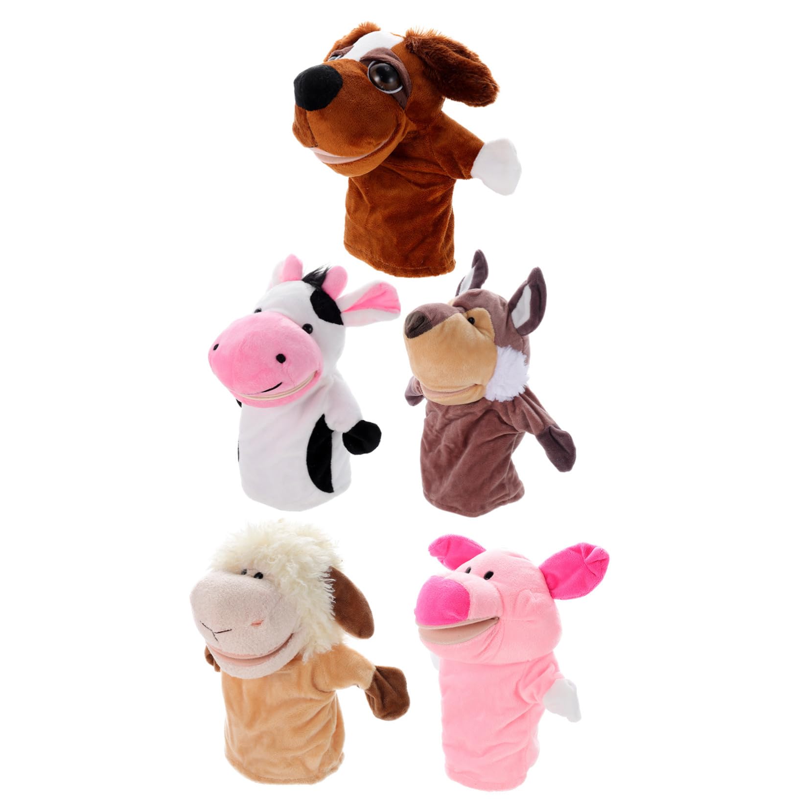 Hohopeti 5 Piezas Marionetas de Mano Animales para Boca Móvil Juguetes Interactivos para Contar Historias y Educación Temprana Familia