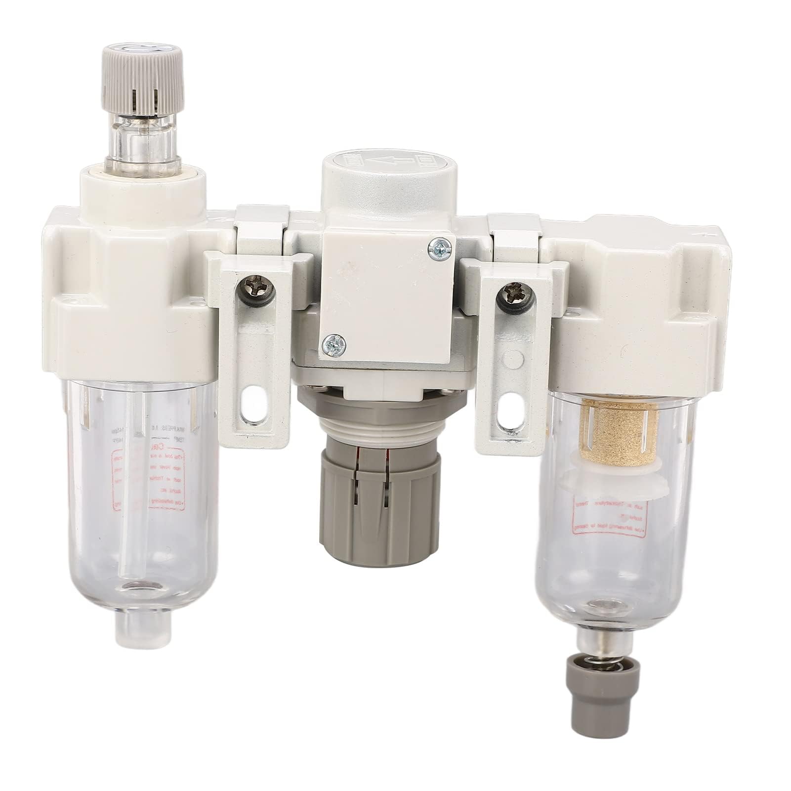 Separatore di olio per compressore con alloggiamento in lega di alluminio G1/4 pollici per strumenti pneumatici a lungo servizio, con regolazione della pressione e tazza di olio