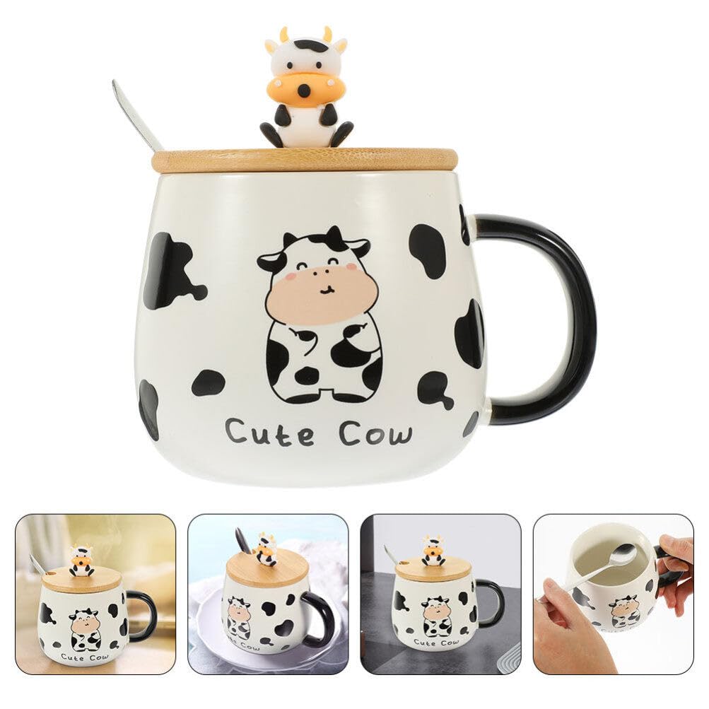Amazon | Kichvoe 1 セット セラミック 牛 コーヒー マグカップ 480Ml 