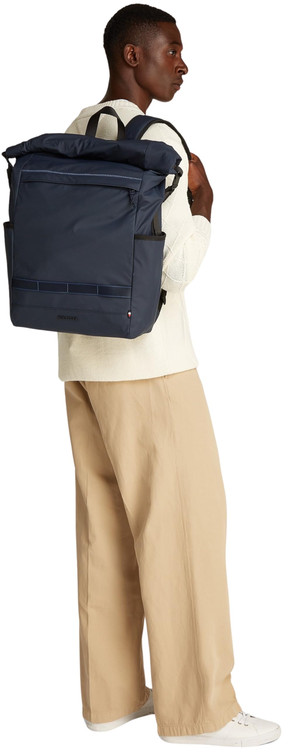 Tommy Hilfiger Mochila Hombre Colour Rolltop, Azul (Space Blue), Talla Única