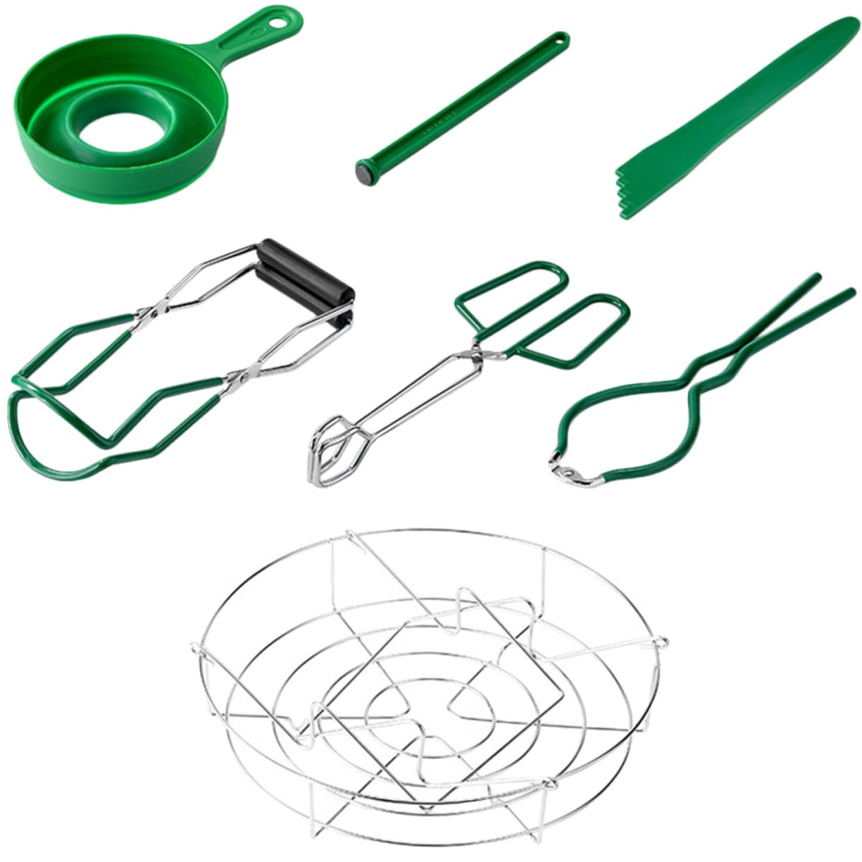 DECHOUS 7stücke Einmachgläser Mit Deckel -konserven-Set Konserven-Rack Einmach-Trichter Glasheber Werkzeugset Für Einmachzubehör