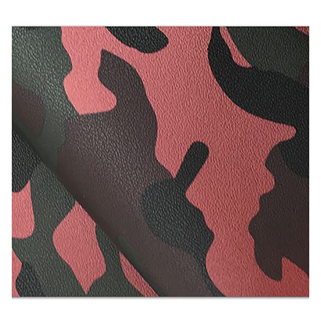 138 * 100cm Camouflage Stoff Meterware aus Polyester Dick Reissfest zur Herstellung von Outdoor-Kleidung, Rucksäcken, Tischdecken,DIY Handwerk(Crimson,1.38X2m)