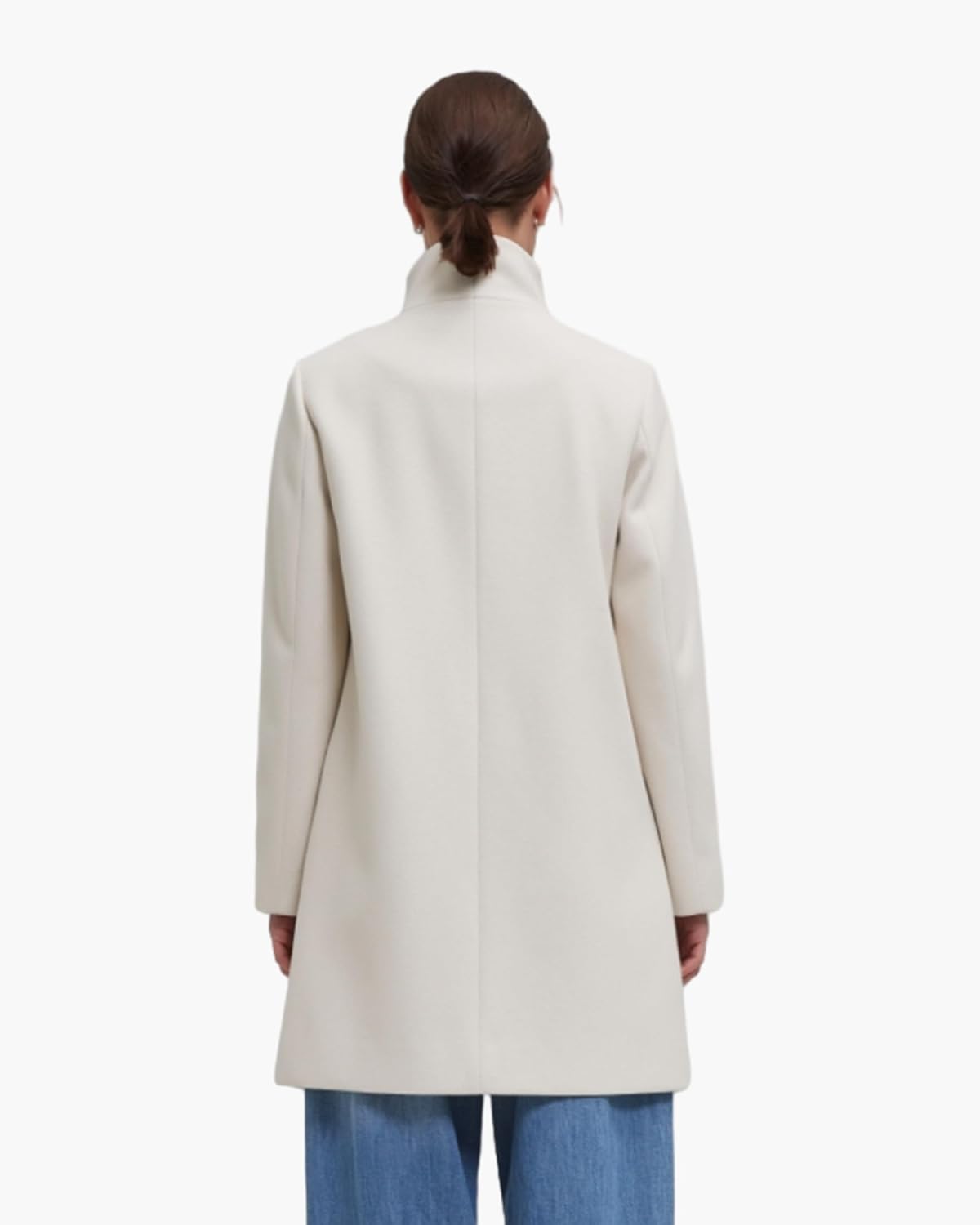 IKAZZ Women's Warm Trench Coat, Mid-Length Single Breasted Stand Collar Overcoat with Hidden Button, S-XL - Image 4