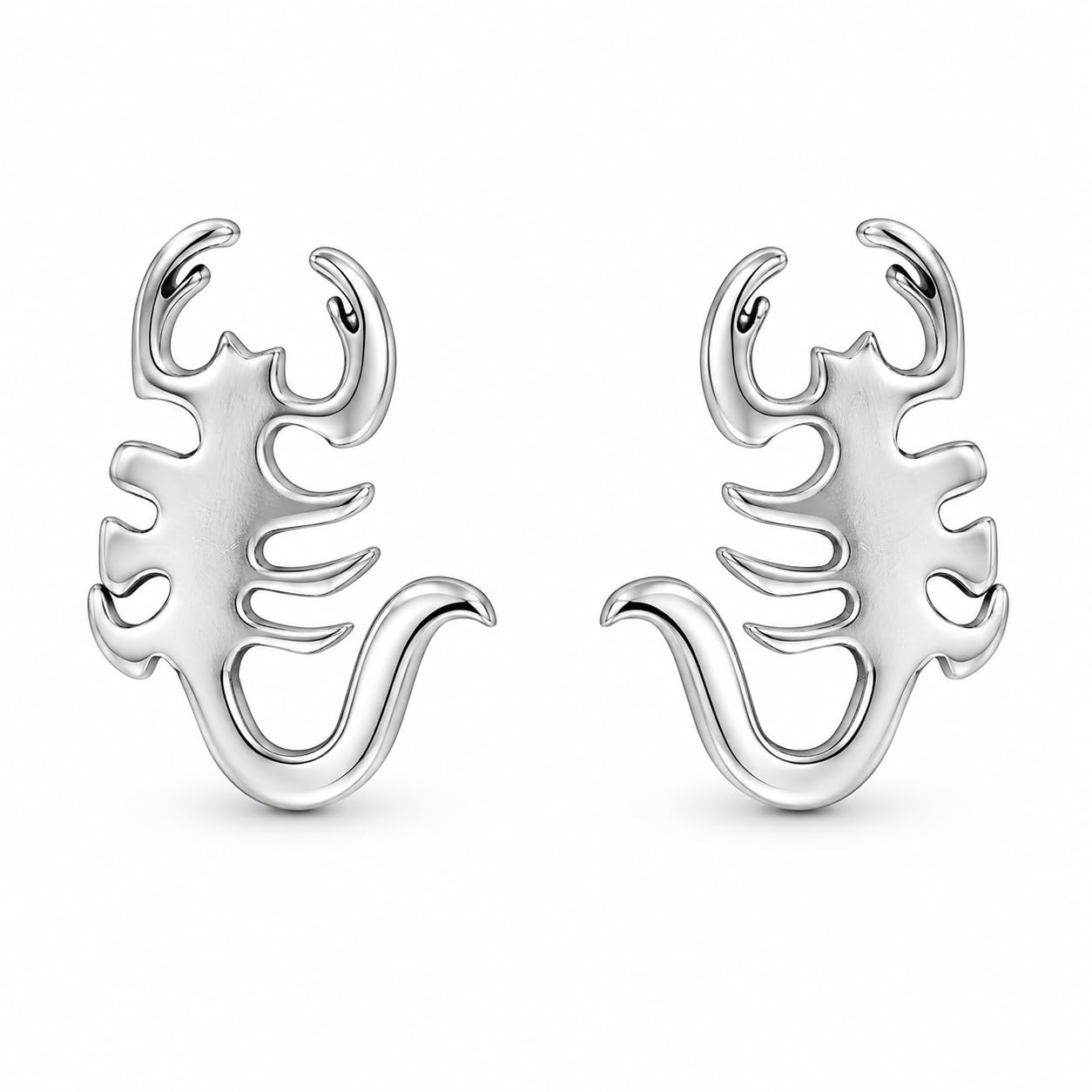 Pure Silver 925 scorpion studs/earrings for men-image-18