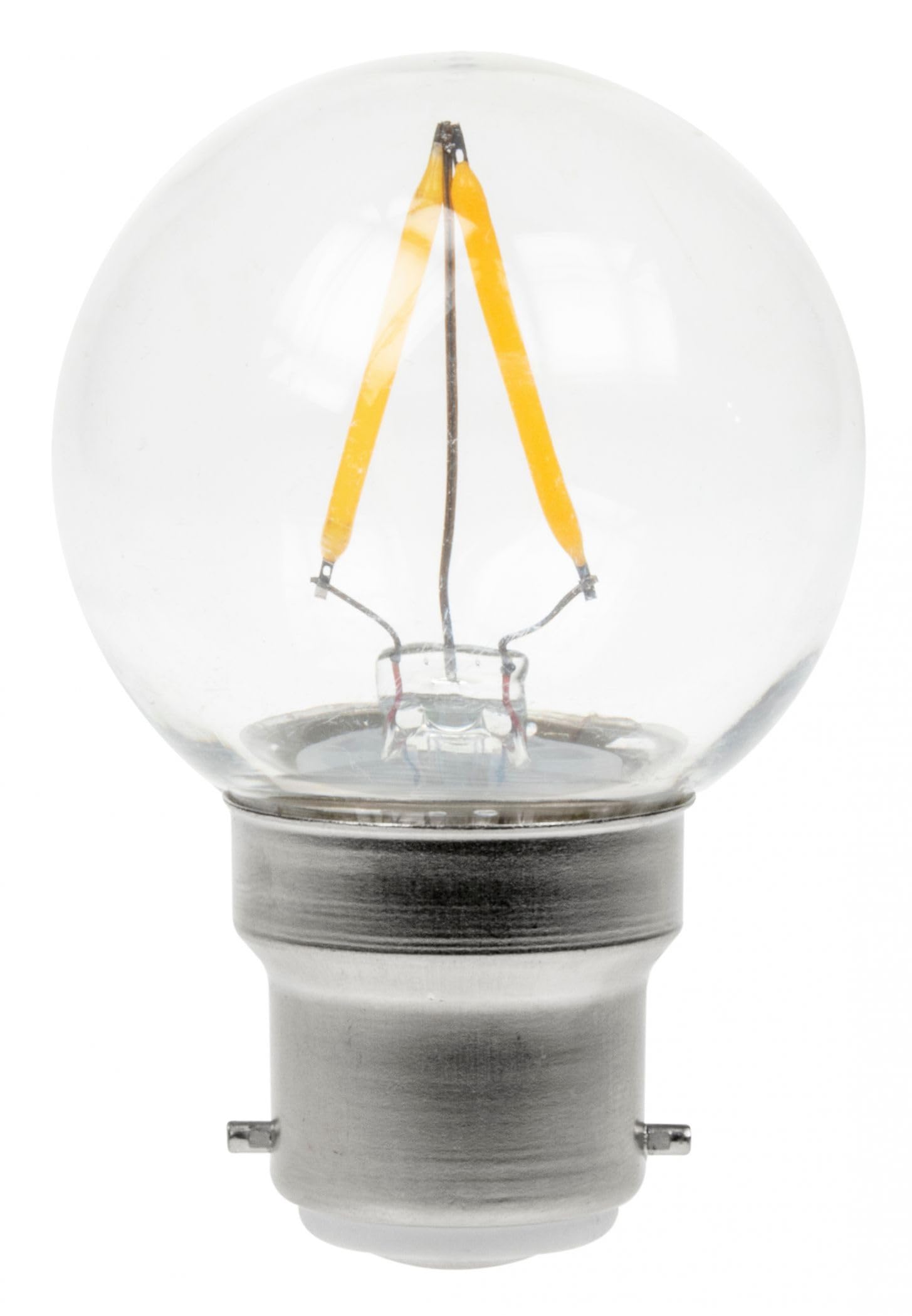2w LED Golf Ball Filament Festoon Light B22 2700K Prolite GOLF/LEDFIL/2W/BC27PCD