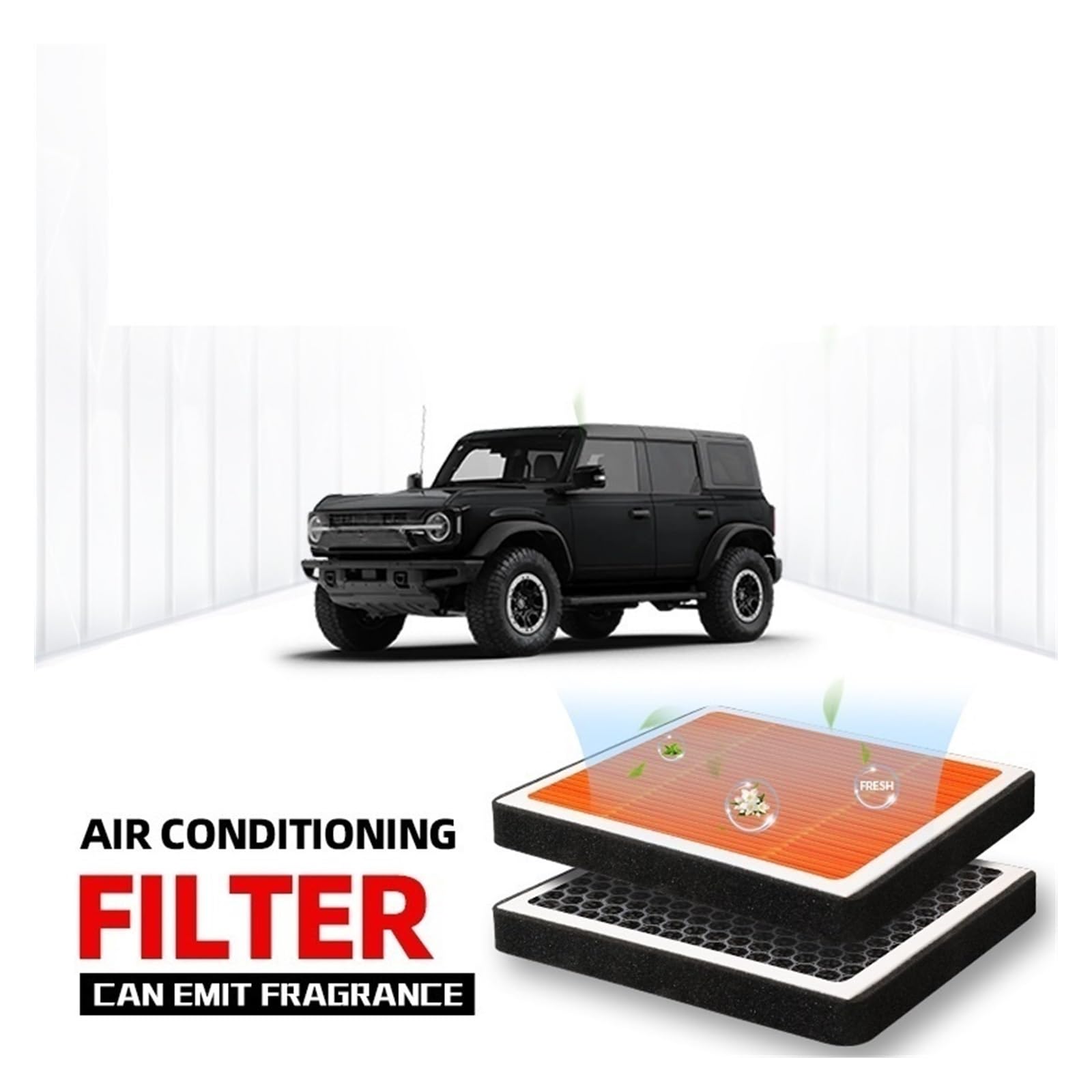 para Fo&rd Bronco Filtro Cabina Filtro Aire Acondicionado Carbono con para Purificar La Cabina De Aire Acondicionado del Coche Filtros Auto