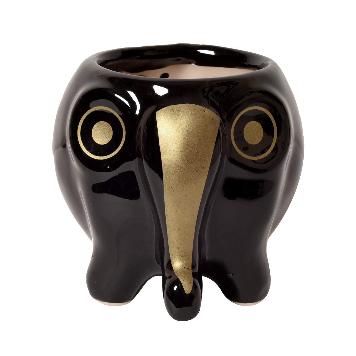 Kraftmania Hardcrafted Designer Highend Terracotta Head Planter Black