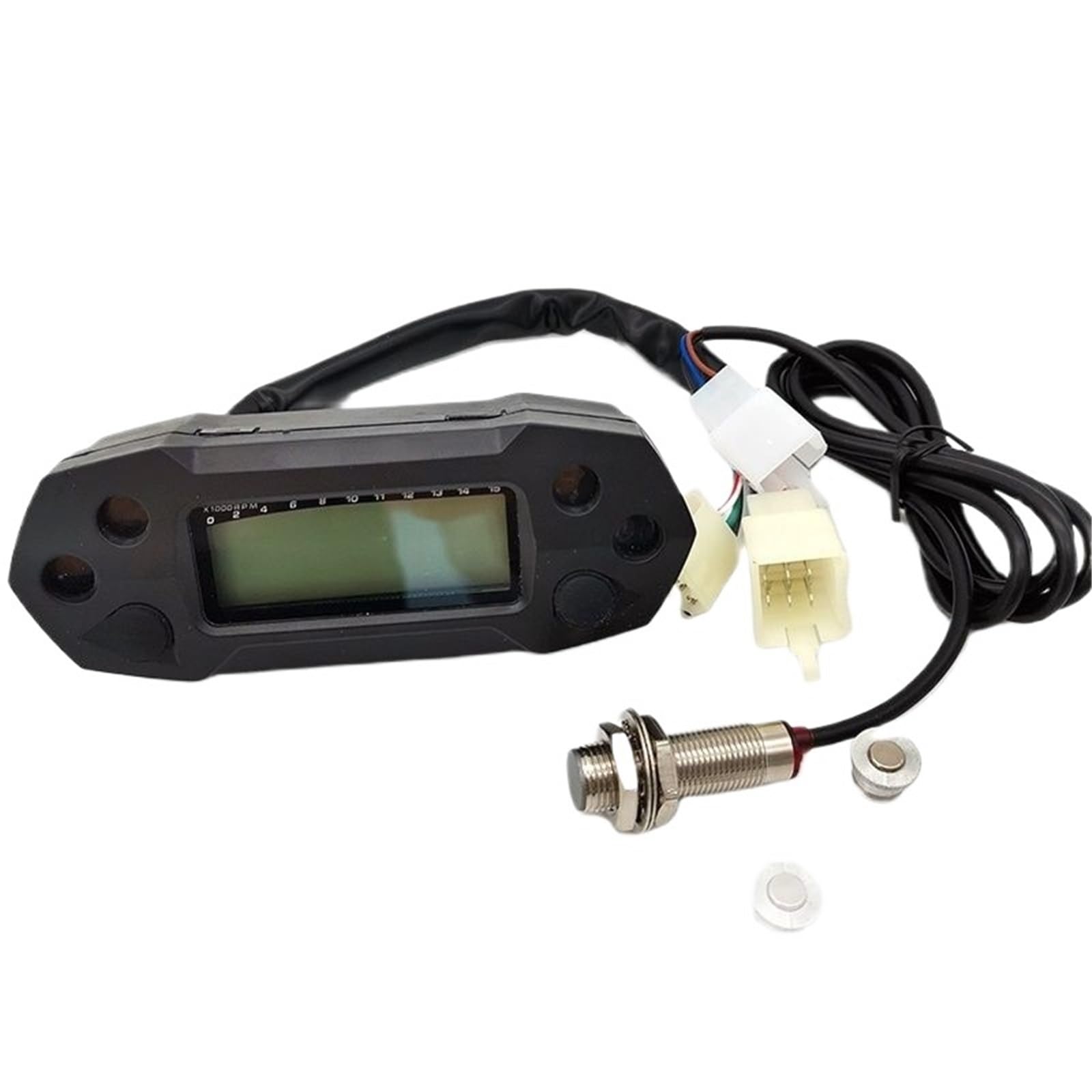 Prędkościomierz motocyklowy Uniwersalny motocyklowy prędkościomierz LCD cyfrowy licznik kilometrów elektryczny wtrysk i gaźnik Prędkościomierz