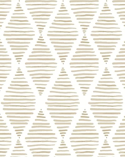 Miniatura 9 de Qianglive Papel tapiz moderno blanco y rosa para despegar y pegar, diseño de rayas de diamante, vinilo impermeable, papel de contacto, estante de