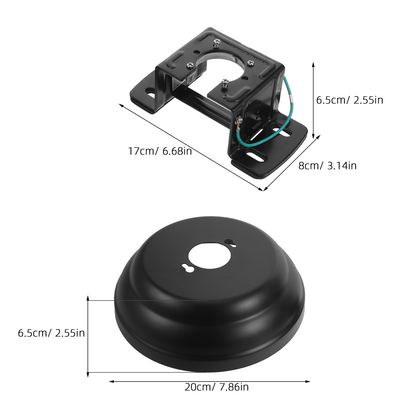 Base para Ventilador de Techo de Hierro Proceso de Fosfatado, Soporte Estable y Alineación Precisa para Celebracion Verano en Sala o Comedor