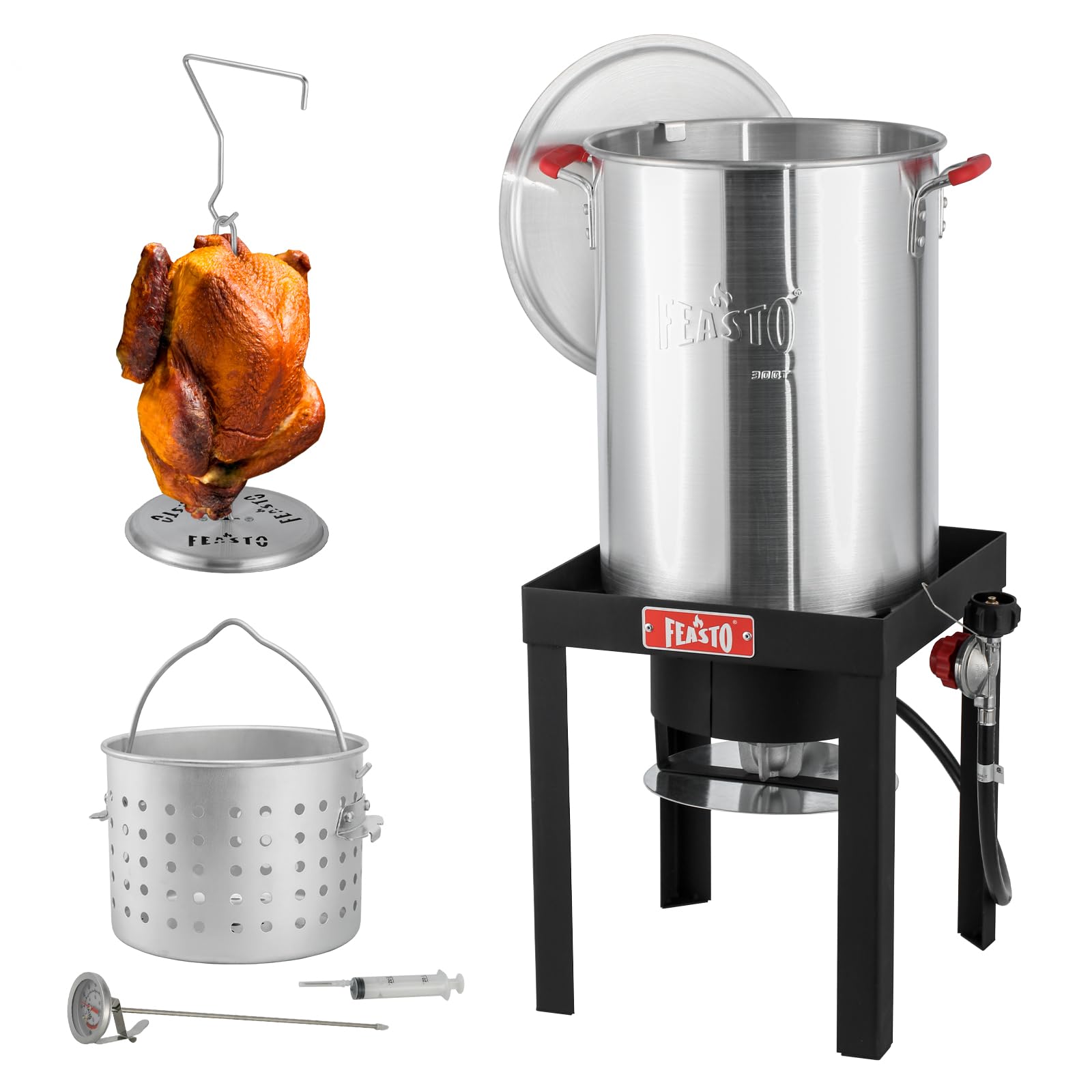 Feasto 30 QT Turkey Fryer & Crawfish Boiler 2-in-1 Kit - fryers | Mubboo