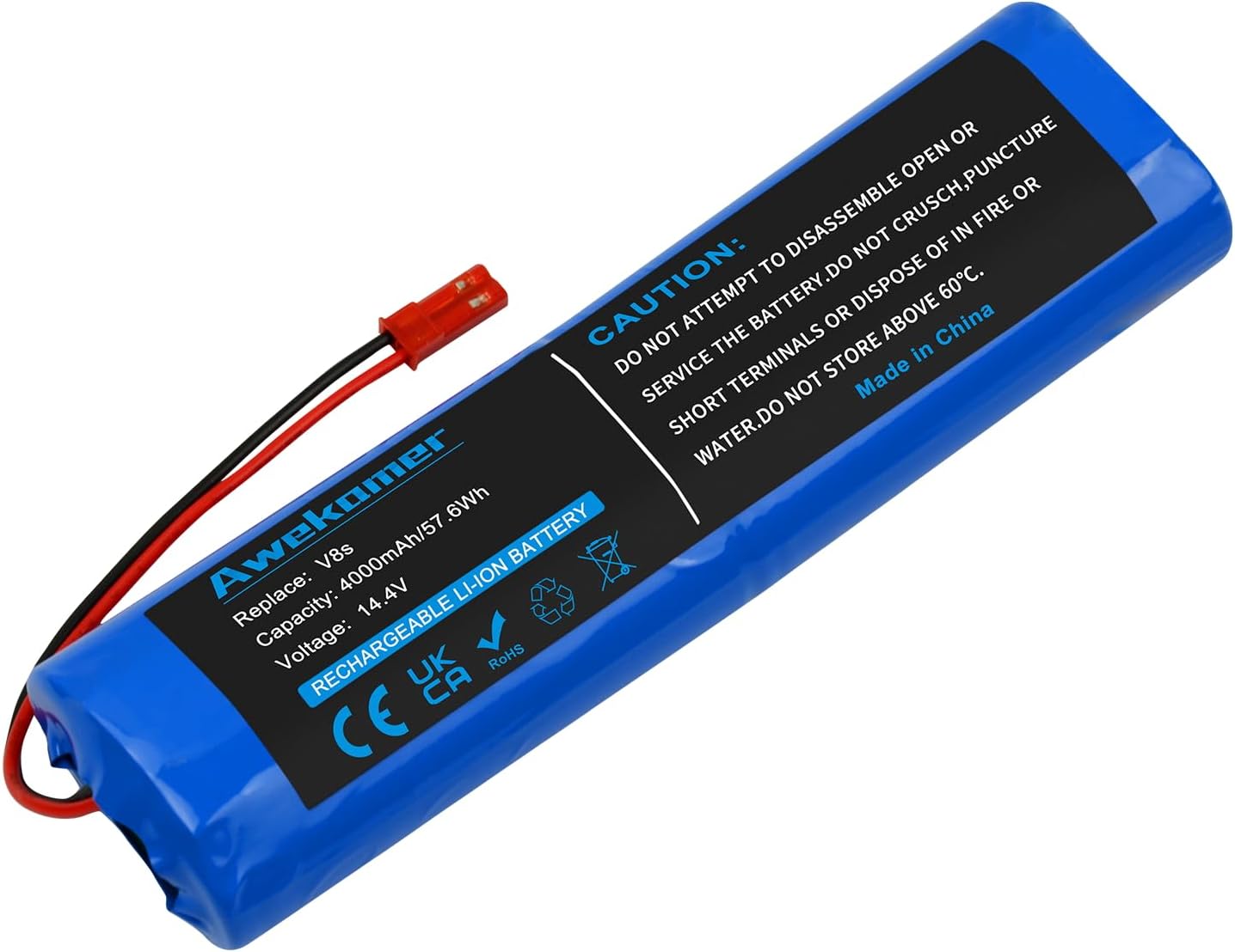 14.4V 4000mAh Lithium Replacement Battery for ILIFE V3s Pro, V50, V5s Pro, V8s, X750 Robot, Battery for Zaco V3, V40, V5s Pro, V5x, Battery for Medion MD18500