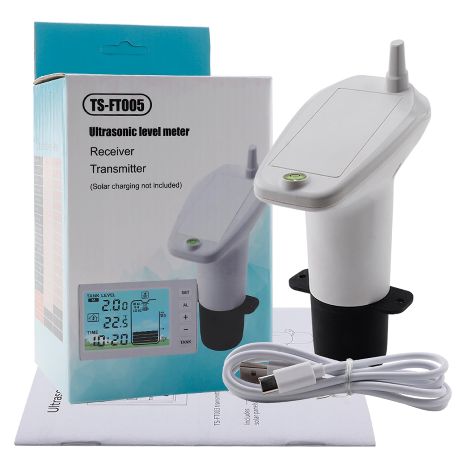 Misuratore di profondità dell'acqua del rivelatore dell'acqua con il misuratore di liquido dell'acqua del display digitale del cicalino retroilluminato