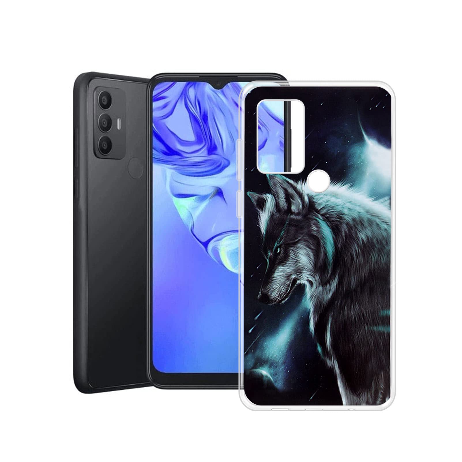 Custodia Cover per TCL 306 in TPU silicone morbida fantasia N1