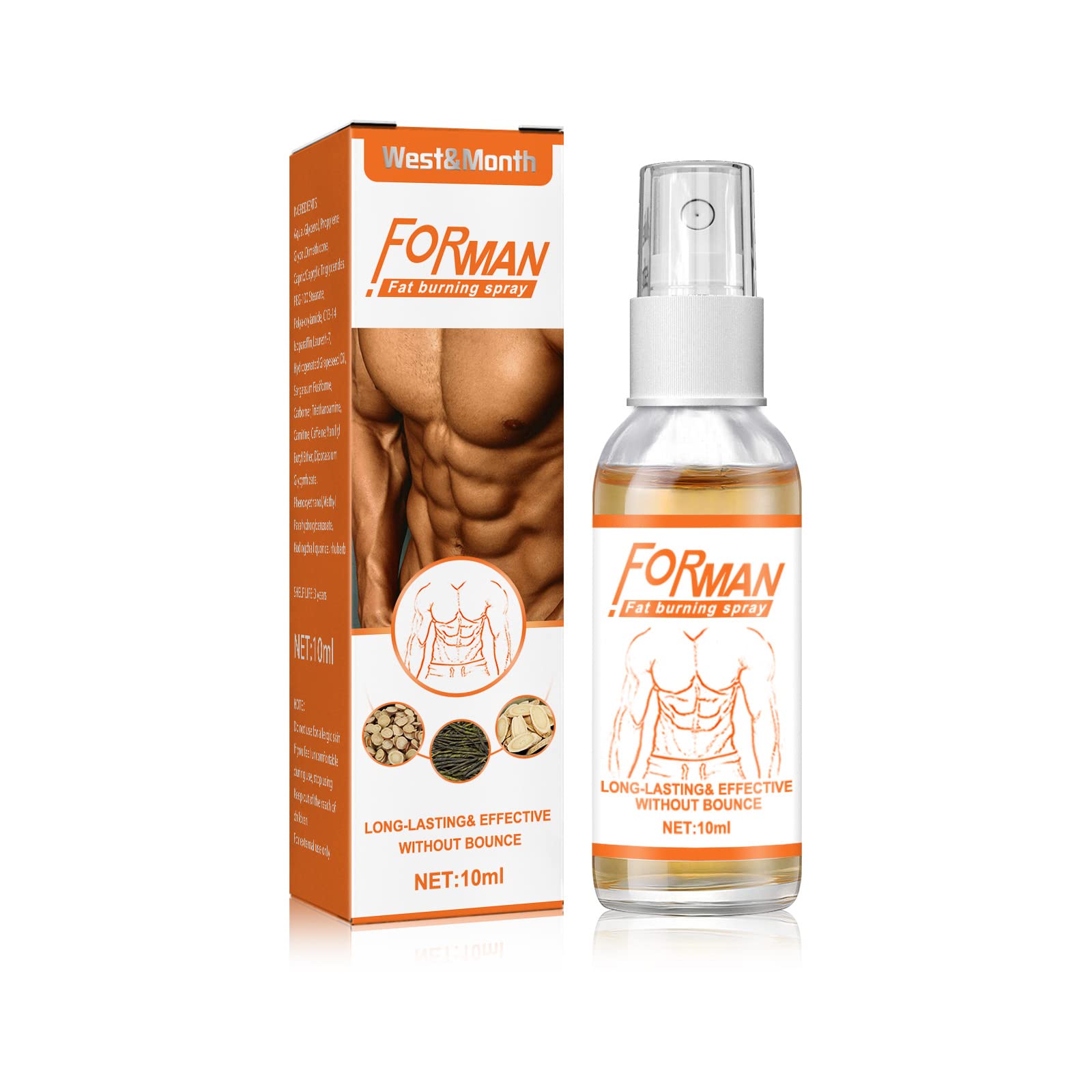 Hot Sweat Spray Fat Burning Cream for Belly Gynecomastia Chest Tightening Spray anti Cellulite for Thighs Legs Abdomen Arms and Buttocks Workout Enhancer for Men