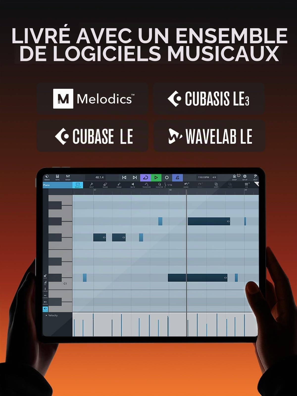 Donner Machine à Rythmes STARRYPAD MINI avec 16 Pads Rythmiques, Mini-Pad MIDI Portable, Répétition de Notes et Logiciel de Production Musicale inclus, Boîte à Rythmes avec 40 Pistes.