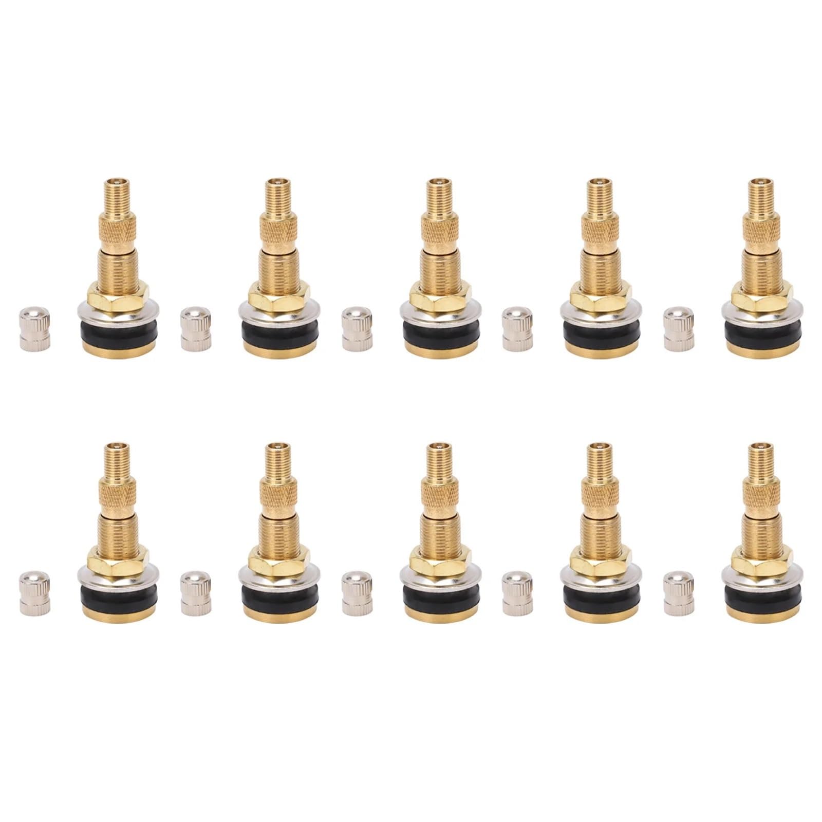 Metalowe trzpienie zaworów 10 szt. Air Liquid Tubeless Tire Stem Brass do otworu ciągnika na opony