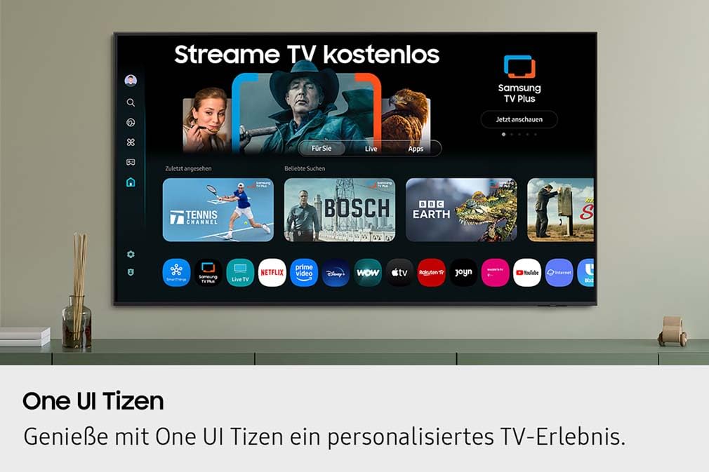 Samsung QLED Q8F 4K 65 Zoll (163 cm) UHD Fernseher, Q4 AI Prozessor, Quantum Dot für Reale Farben, AirSlim Design, Upscaling, Gaming Hub, Kostenlose Inhalte, Smart TV, 2025